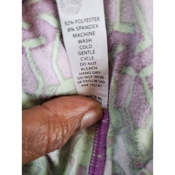 LulaRoe Women's Purple/Green Kermit the Frog Tall & Curvy Legging Stretch OS - Picture 6 of 7